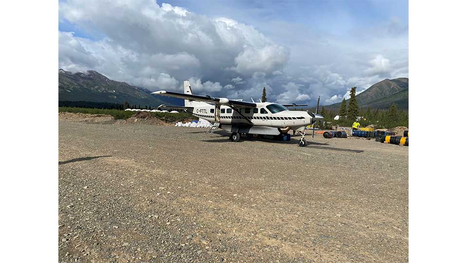 One of several small aircraft required to visit Snowline's remote Valley deposit