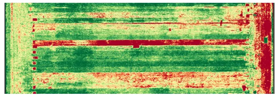 
Das Schaubild zeigt wie Infrarotsensoren an Drohnen Problembereiche in der Landwirtschaft aufzeigen können